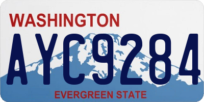 WA license plate AYC9284