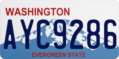 WA license plate AYC9286