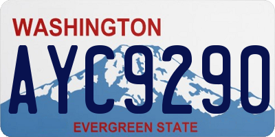WA license plate AYC9290