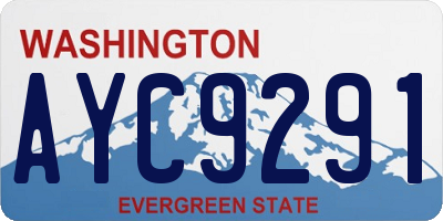WA license plate AYC9291