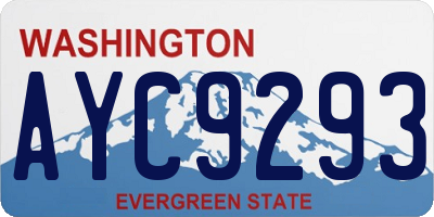 WA license plate AYC9293