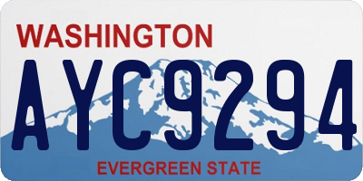 WA license plate AYC9294