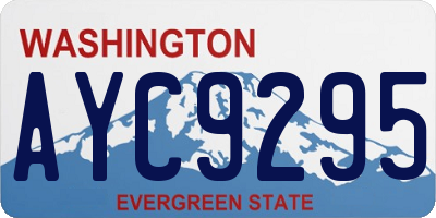 WA license plate AYC9295