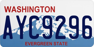 WA license plate AYC9296