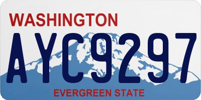 WA license plate AYC9297