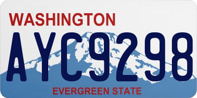 WA license plate AYC9298