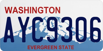WA license plate AYC9306