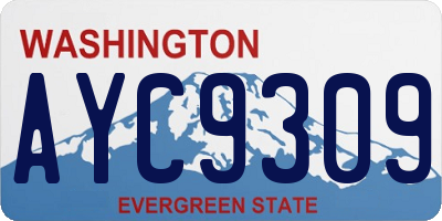 WA license plate AYC9309