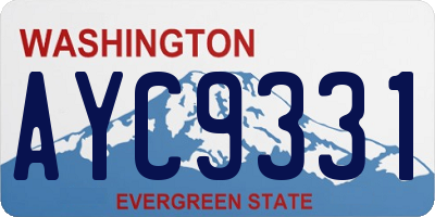 WA license plate AYC9331