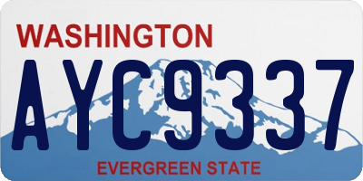 WA license plate AYC9337