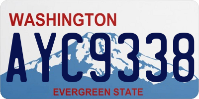 WA license plate AYC9338