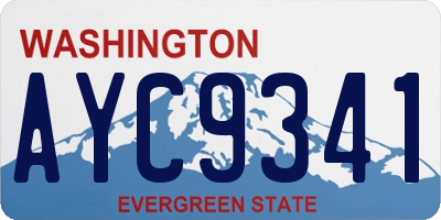 WA license plate AYC9341