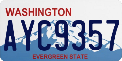 WA license plate AYC9357