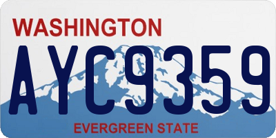 WA license plate AYC9359