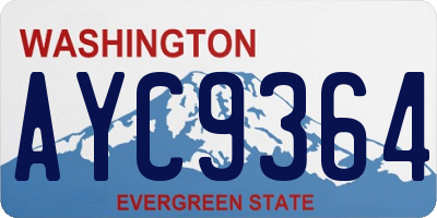 WA license plate AYC9364