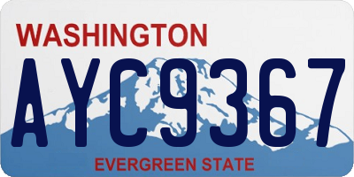 WA license plate AYC9367