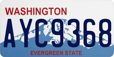 WA license plate AYC9368