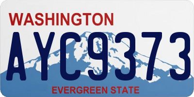 WA license plate AYC9373