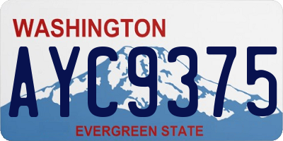 WA license plate AYC9375