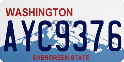 WA license plate AYC9376