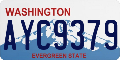 WA license plate AYC9379