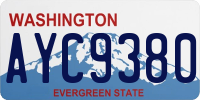 WA license plate AYC9380