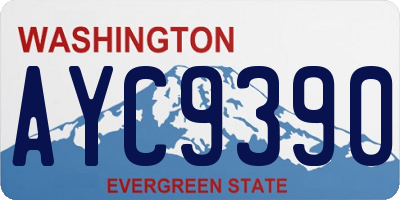 WA license plate AYC9390