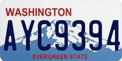 WA license plate AYC9394