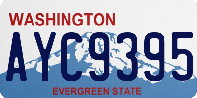 WA license plate AYC9395