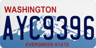 WA license plate AYC9396