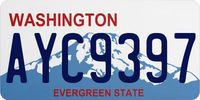 WA license plate AYC9397
