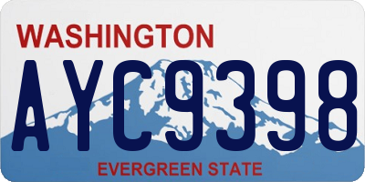 WA license plate AYC9398