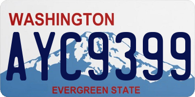 WA license plate AYC9399