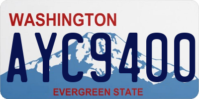WA license plate AYC9400