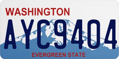 WA license plate AYC9404