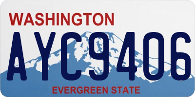 WA license plate AYC9406