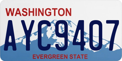 WA license plate AYC9407