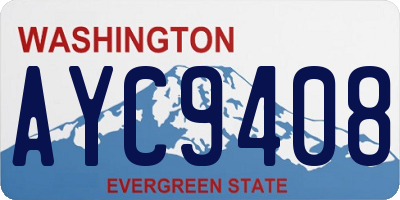 WA license plate AYC9408