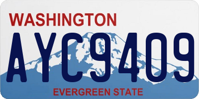 WA license plate AYC9409