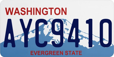 WA license plate AYC9410