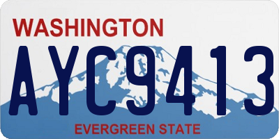 WA license plate AYC9413