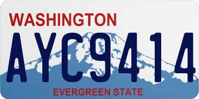 WA license plate AYC9414