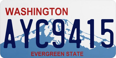 WA license plate AYC9415