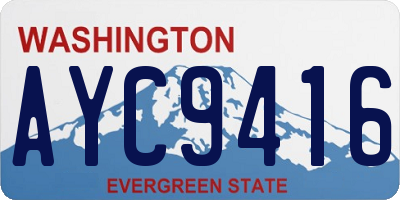 WA license plate AYC9416