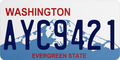 WA license plate AYC9421