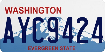 WA license plate AYC9424