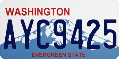 WA license plate AYC9425