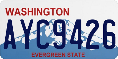 WA license plate AYC9426