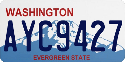 WA license plate AYC9427