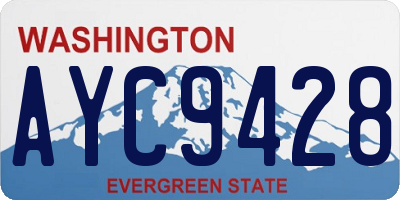 WA license plate AYC9428